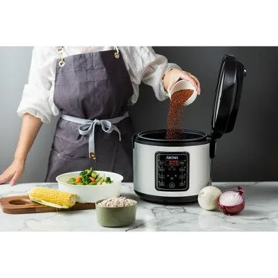 Aroma 20 Cup Digital Multicooker & Rice Cooker - Stainless Steel