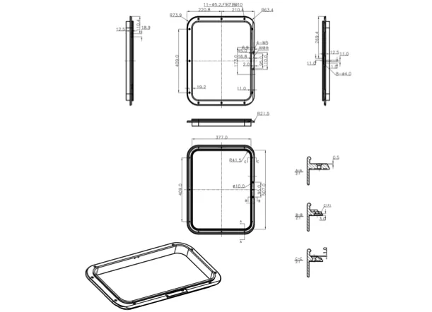 Bainbridge Marine Storm Hatch - Size 50 Flanged