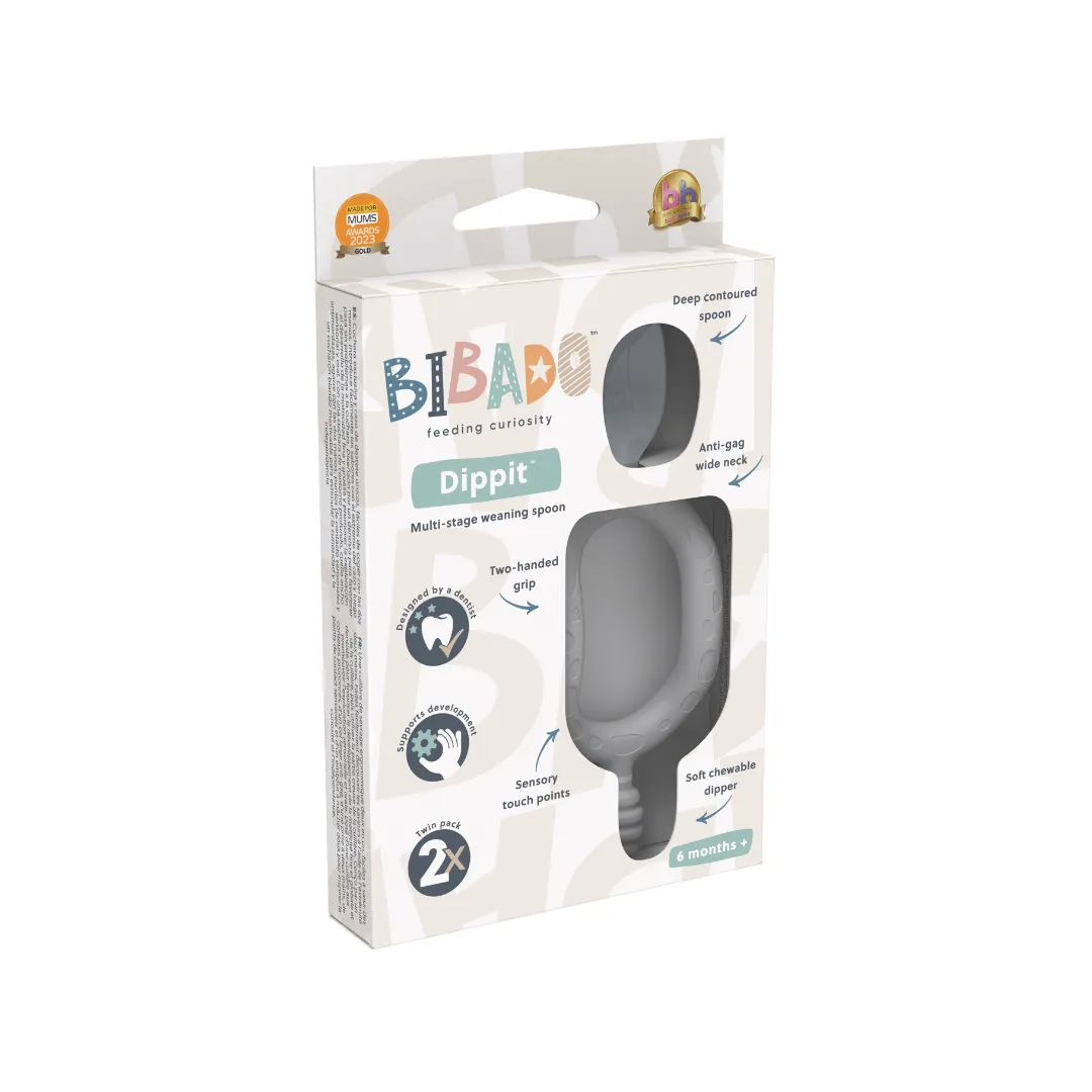 Bibado Dippit™ Multi stage Baby Weaning Spoon and Dipper Mint- Pack of 2