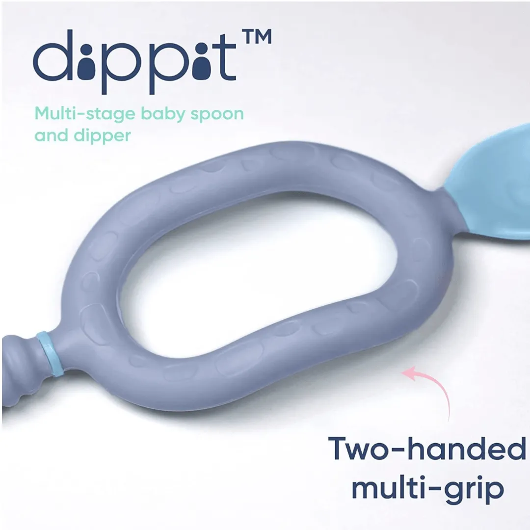 Bibado Dippit™ Multi stage Baby Weaning Spoon and Dipper Mint- Pack of 2