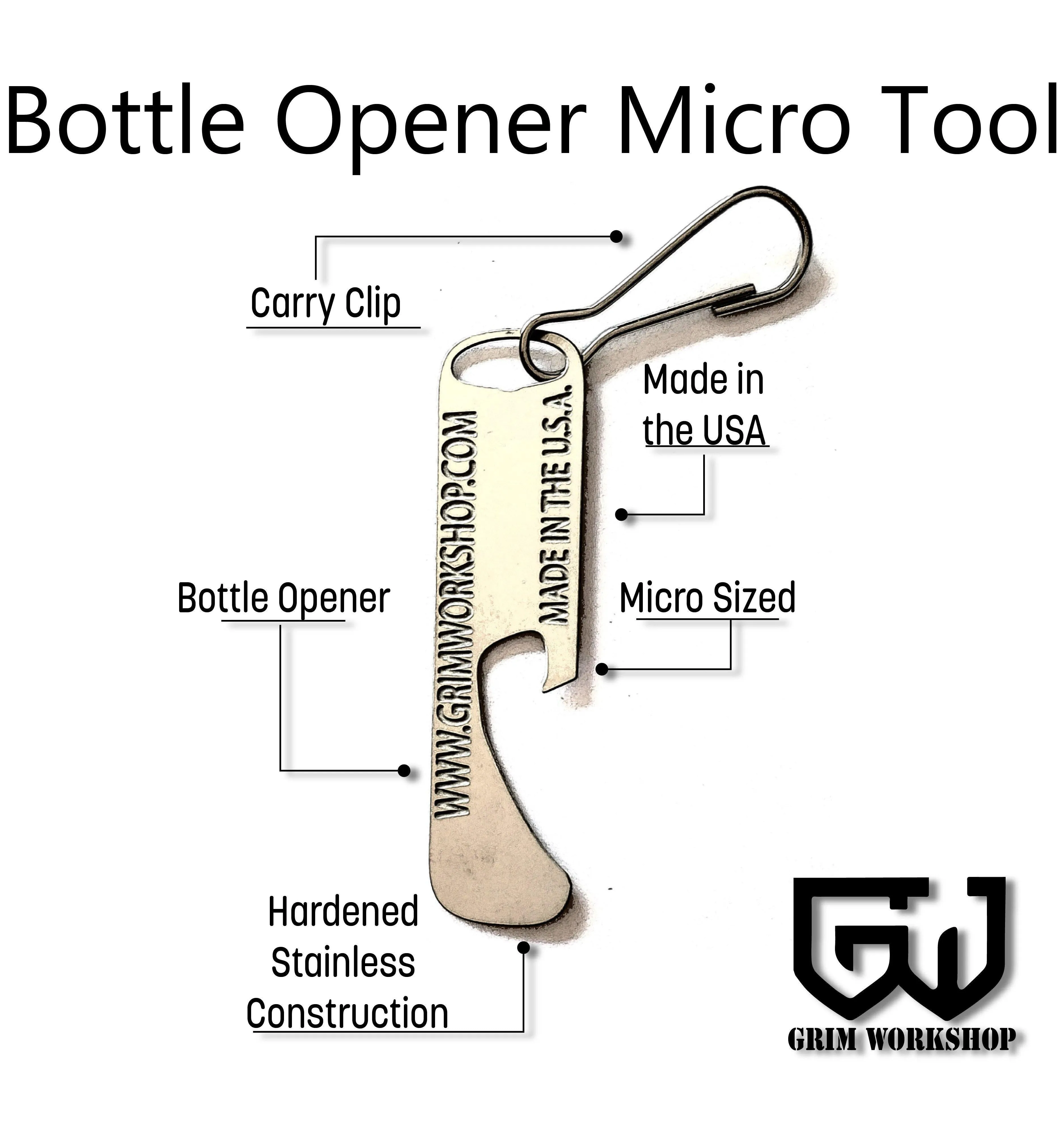 Bottle Opener Micro Tool: EDC Bottle Opener Keychain Tool