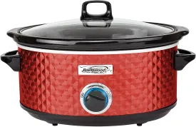 Brentwood Select SC-157R Slow Cooker, 7 Quart, Red 110v