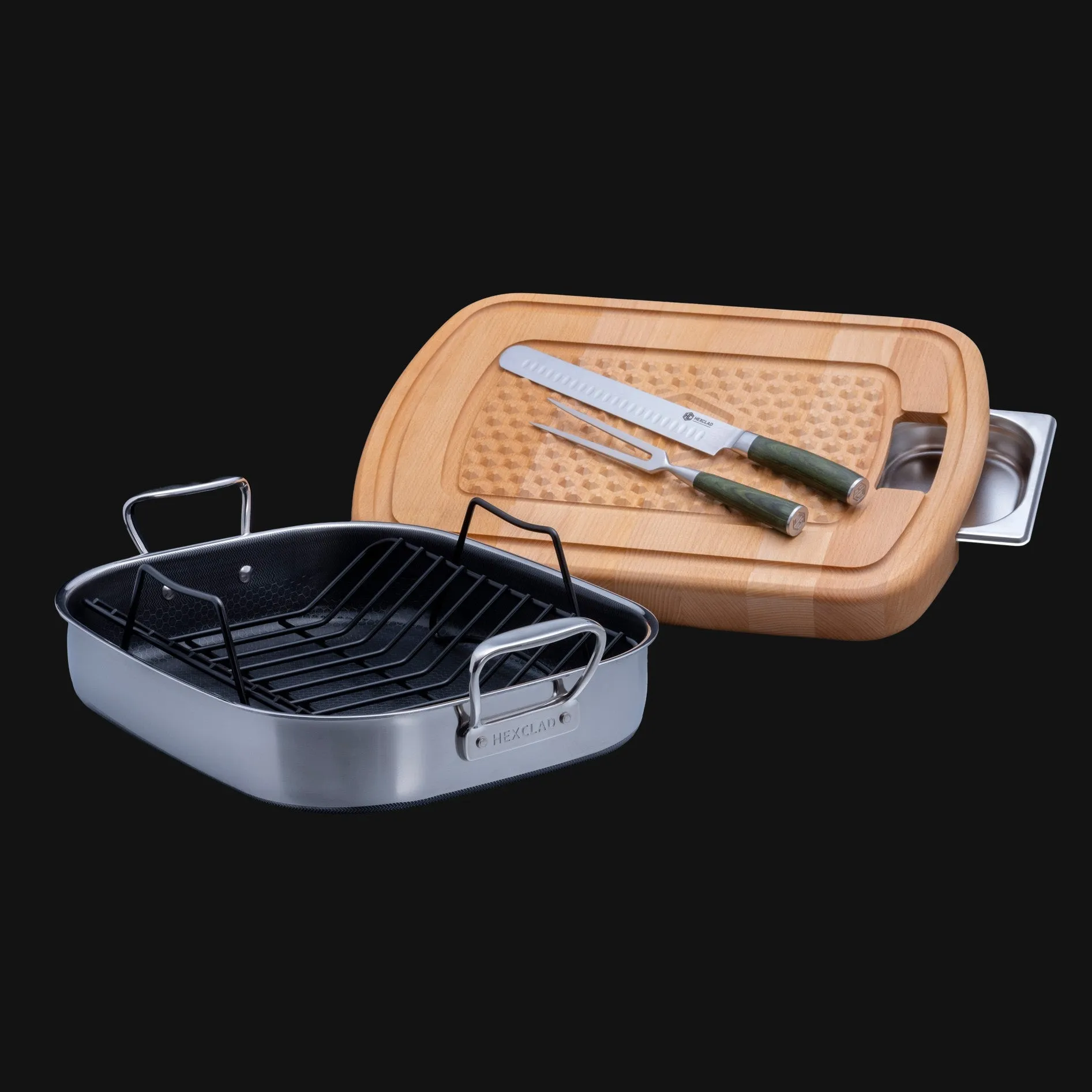 HexClad Hybrid Carving and Roasting Set