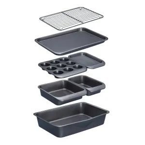 Kitchen Craft Masterclass Smart Space 7 Piece Stacking Non-Stick Bakeware Set