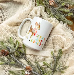 Merry and Bright Deer Christmas Mug