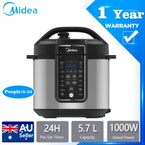 Midea 5.7L Pressure Cooker 12 Programs 9-In-1 Safety Features High-Pressure Quick Cook