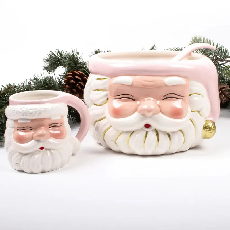 Pink Santa Punch Bowl