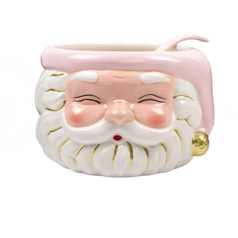 Pink Santa Punch Bowl