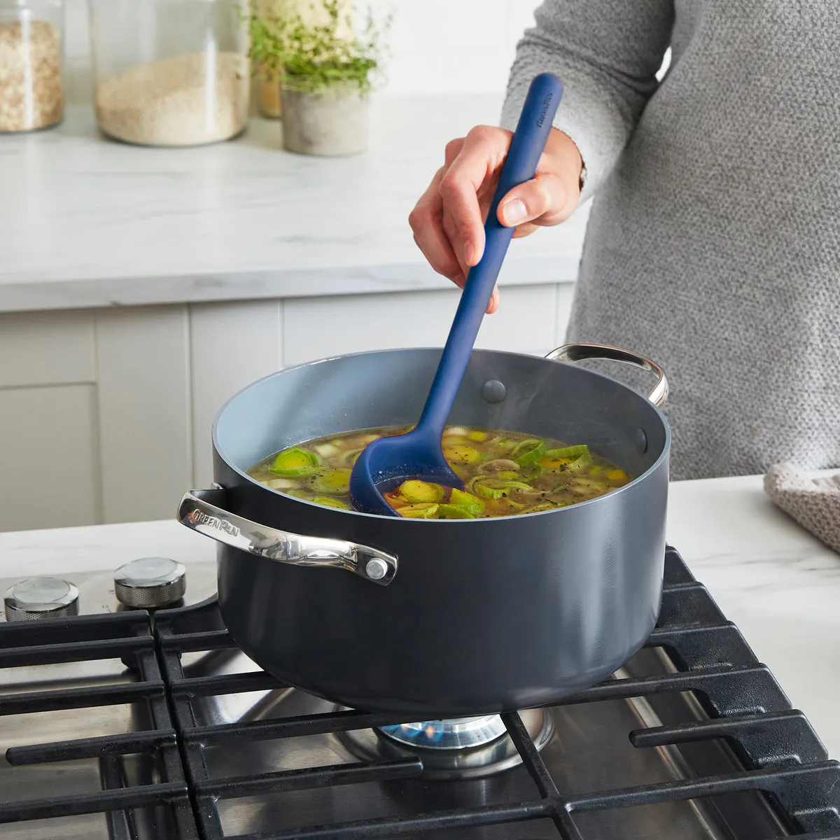 Platinum Silicone Ladle | Navy