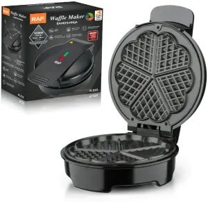 RAF Electric Waffle Maker | 1000W | Strong Power | Stainless Steel | Non-stick Coating | Double-sided Heating Waffle Maker